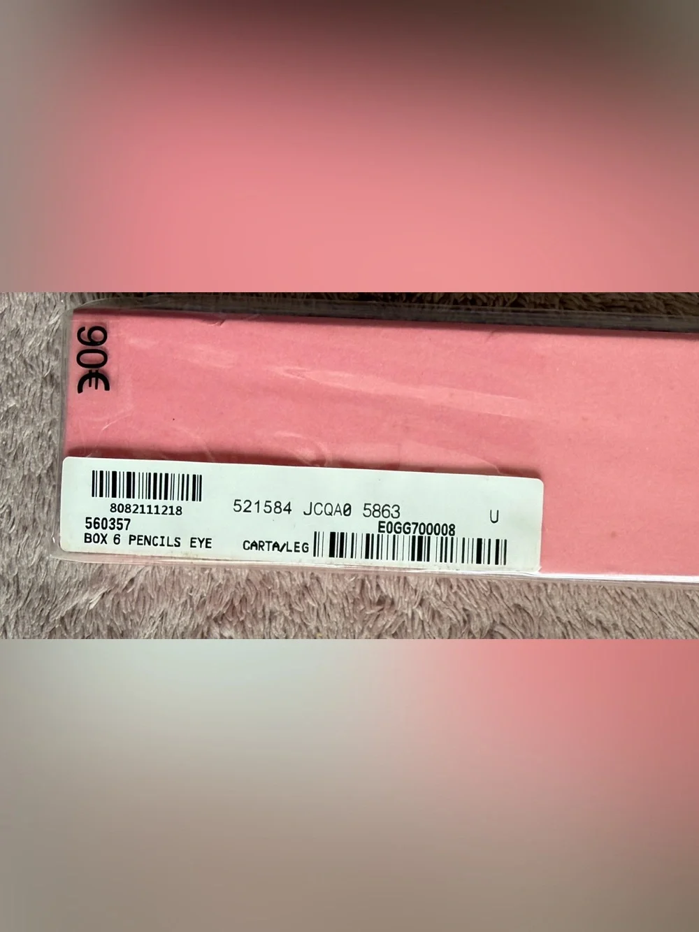 Gucci Garden Pink EYE 6 PENCILS Branded Packaging with Barcode Sticker NWT